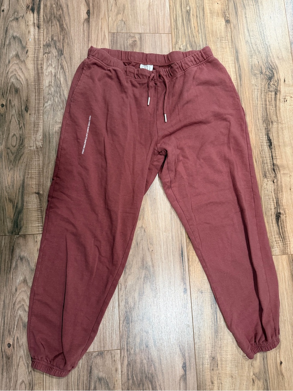 Women's Maroon Drawstring Joggers - Casual Everyday Sweatpants
